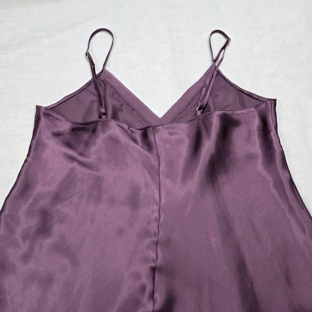 Whimsigoth Chemise Apt. 9 Intimates Womens Large Purple Satin Lace Nightgown Y2k